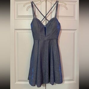 Elegant Blue Party Dress